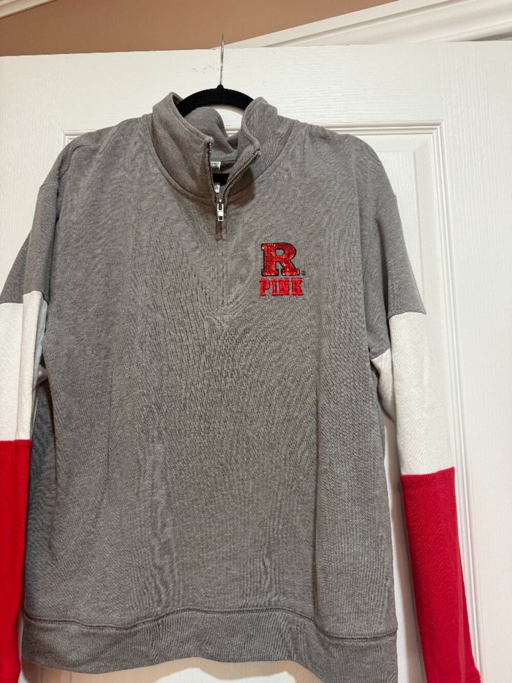 Victoria’s Secret PINK Rutgers Quarter Zip Sweatshirt Women’s Large